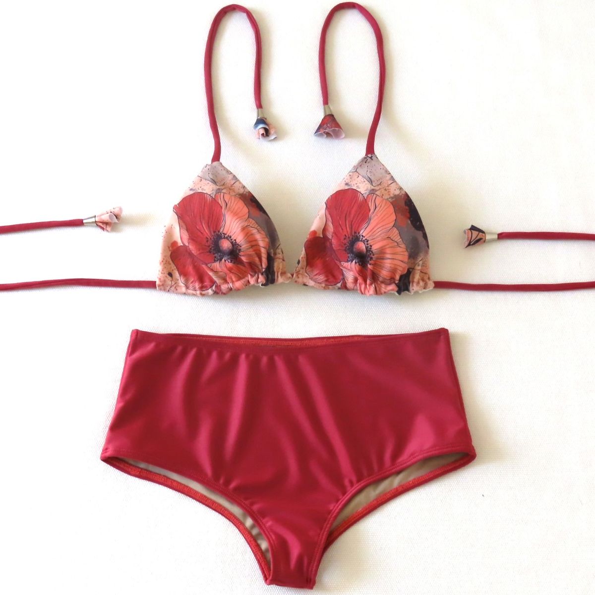 CREA PRINT - Traje de Baño Bikini Mod Merida Top estilo deportivo