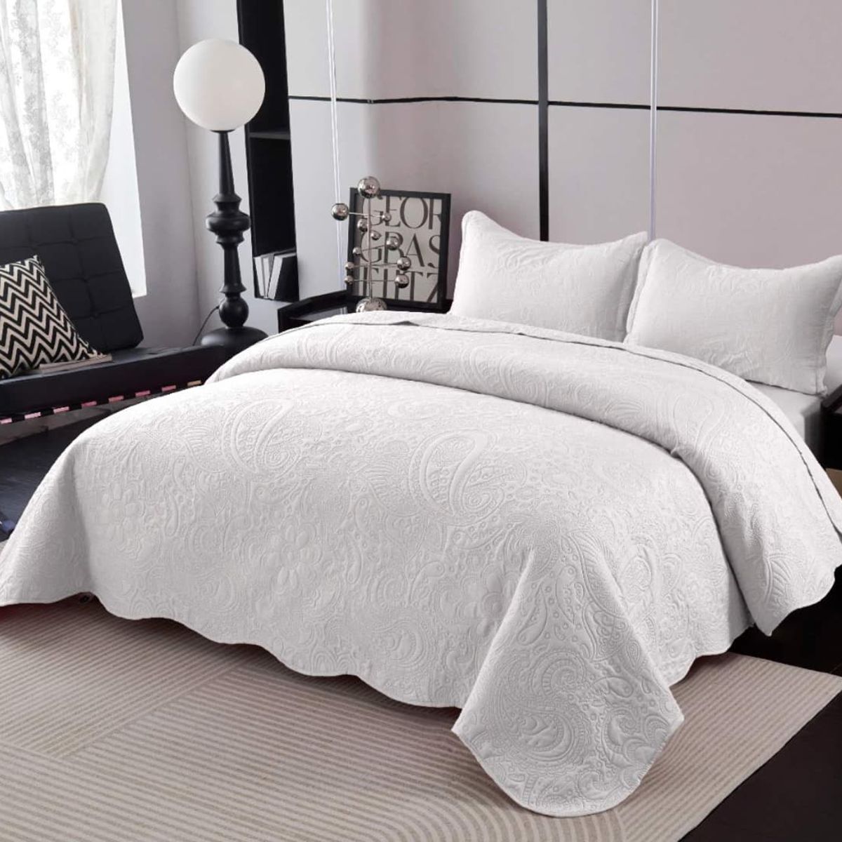 GENERICO - Quilt de Verano King Color Blanco Meipulis06