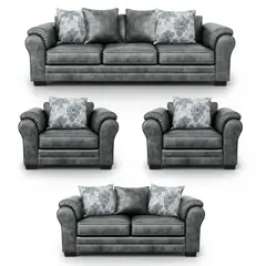 AMERICA DECORA - Living 9 Cuerpos 4+3+1+1 XL Con Resorte Estructural Grandón Envejecido