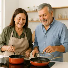 MOVI - Batería Cocina 11 Piezas Antiadherente Roja Aluminio