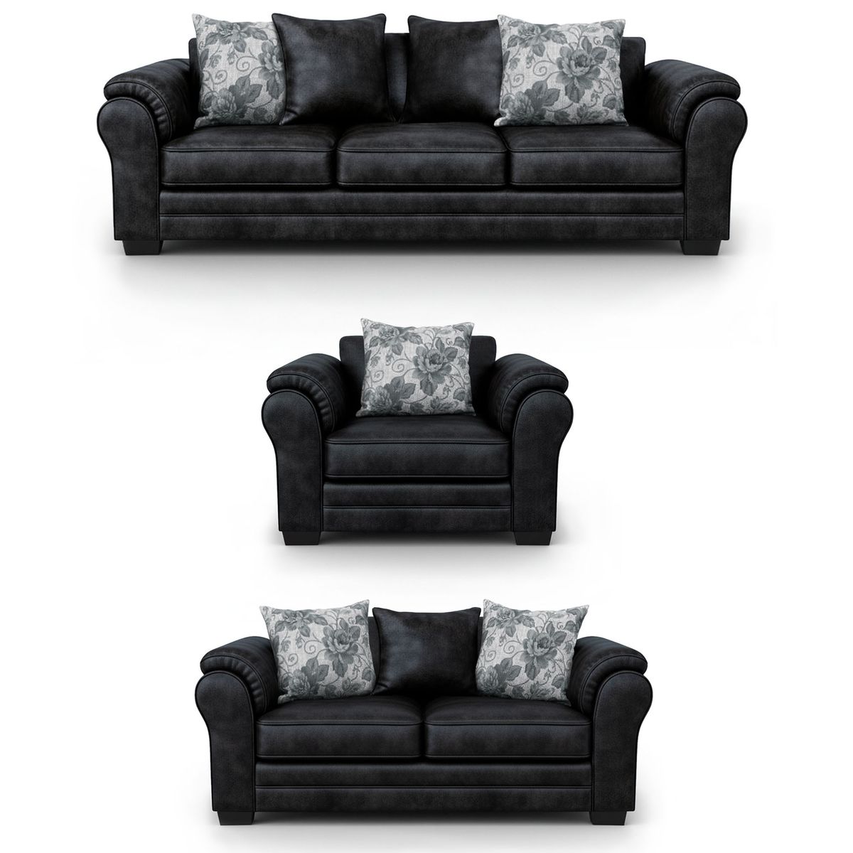 AMERICA DECORA - Living 8 Cuerpos 4+3+1 XL Con Resorte Estructural Grandón Envejecido