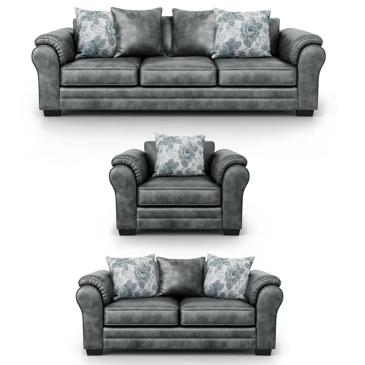 AMERICA DECORA - Living 8 Cuerpos 4+3+1 XL Con Resorte Estructural Grandón Envejecido