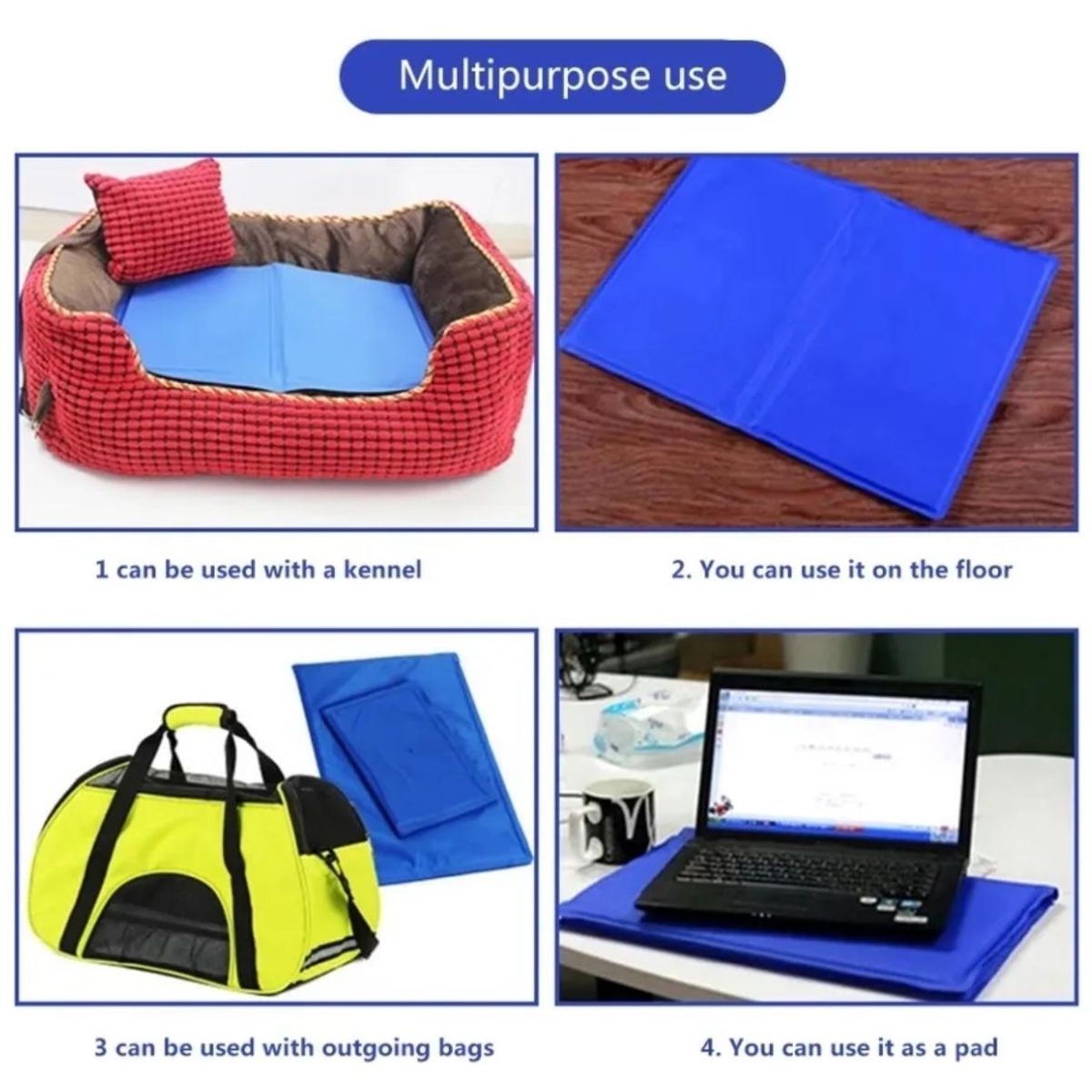 GENERICO - Manta Refrescante Para Mascotas Talla S 30x40cm Azul