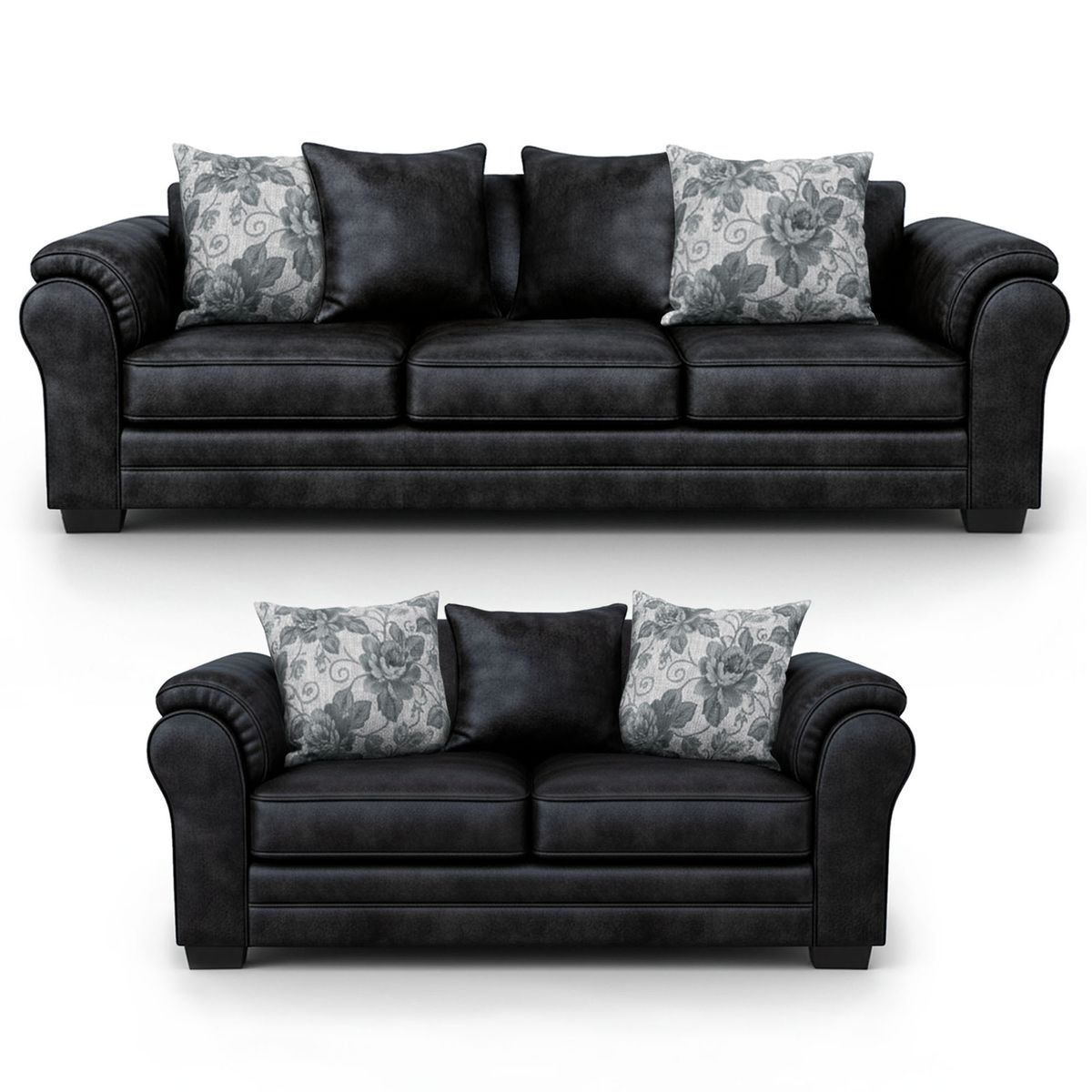 AMERICA DECORA - Living 7 Cuerpos 4+3 XL Con Resorte Estructural Grandón Envejecido