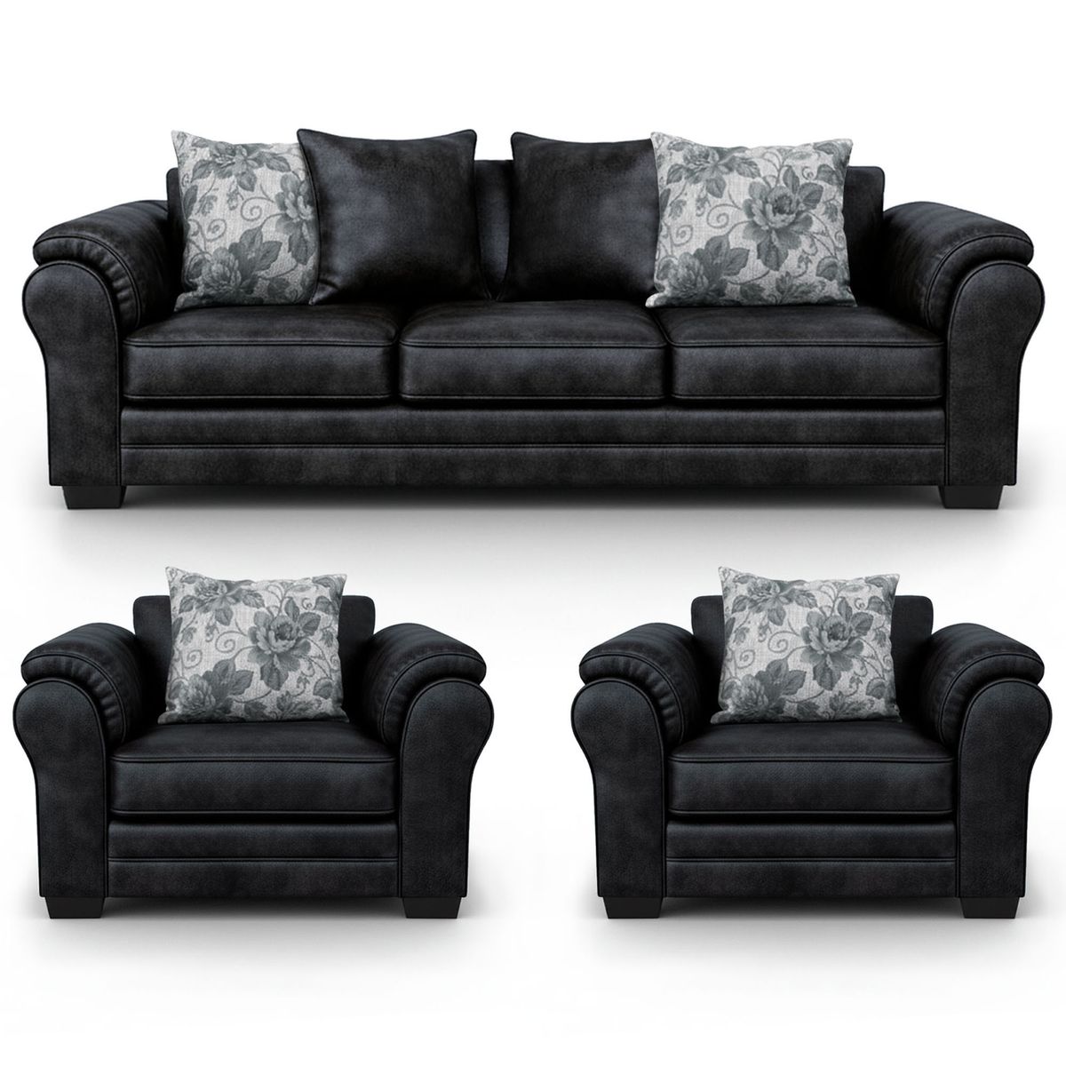 AMERICA DECORA - Living 6 Cuerpos 4+1+1 XL Con Resorte Estructural Grandón Envejecido