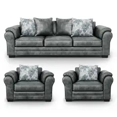 AMERICA DECORA - Living 6 Cuerpos 4+1+1 XL Con Resorte Estructural Grandón Envejecido