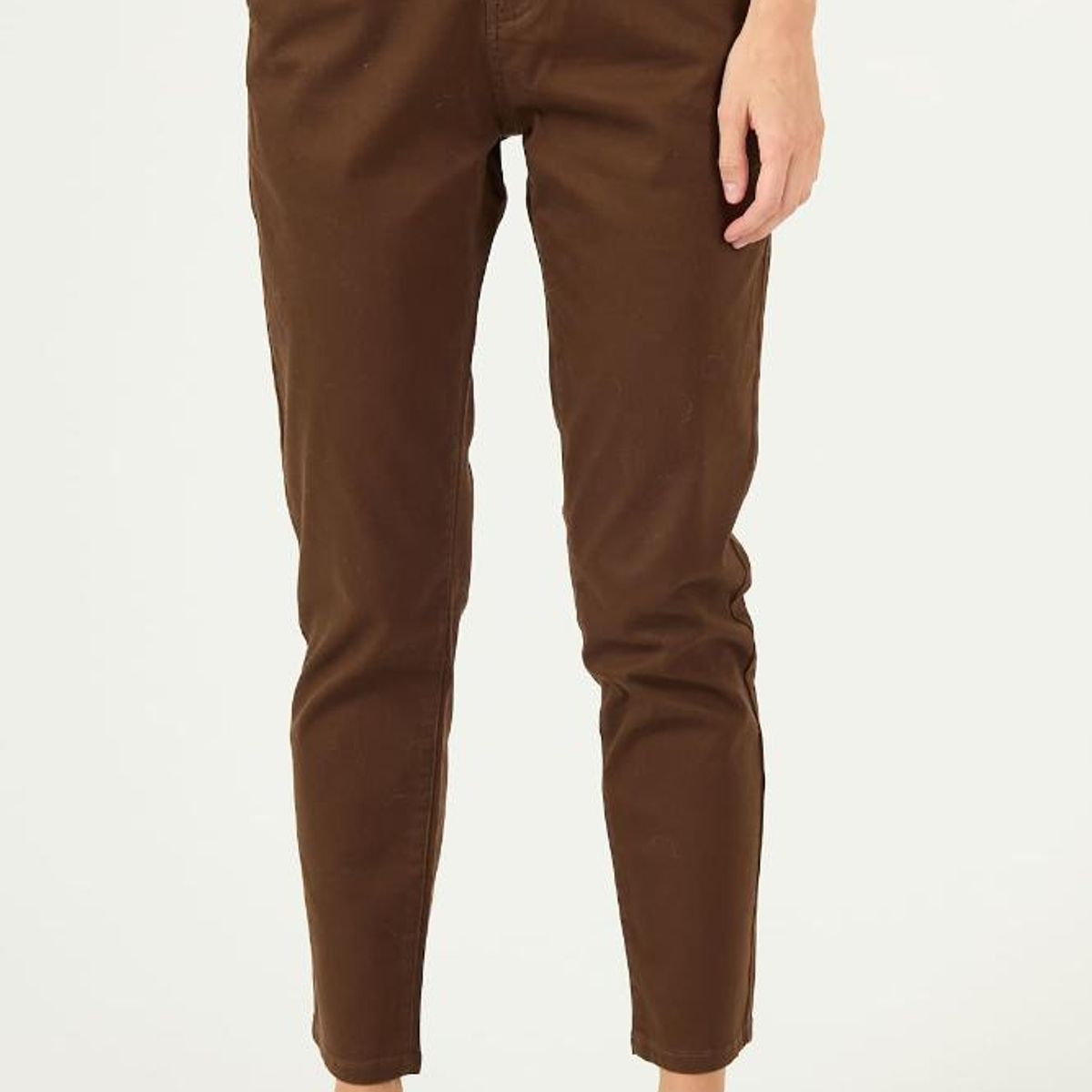 PRIVILEGE - Pantalon slim fit cafe moro PRIVILEGE 2225