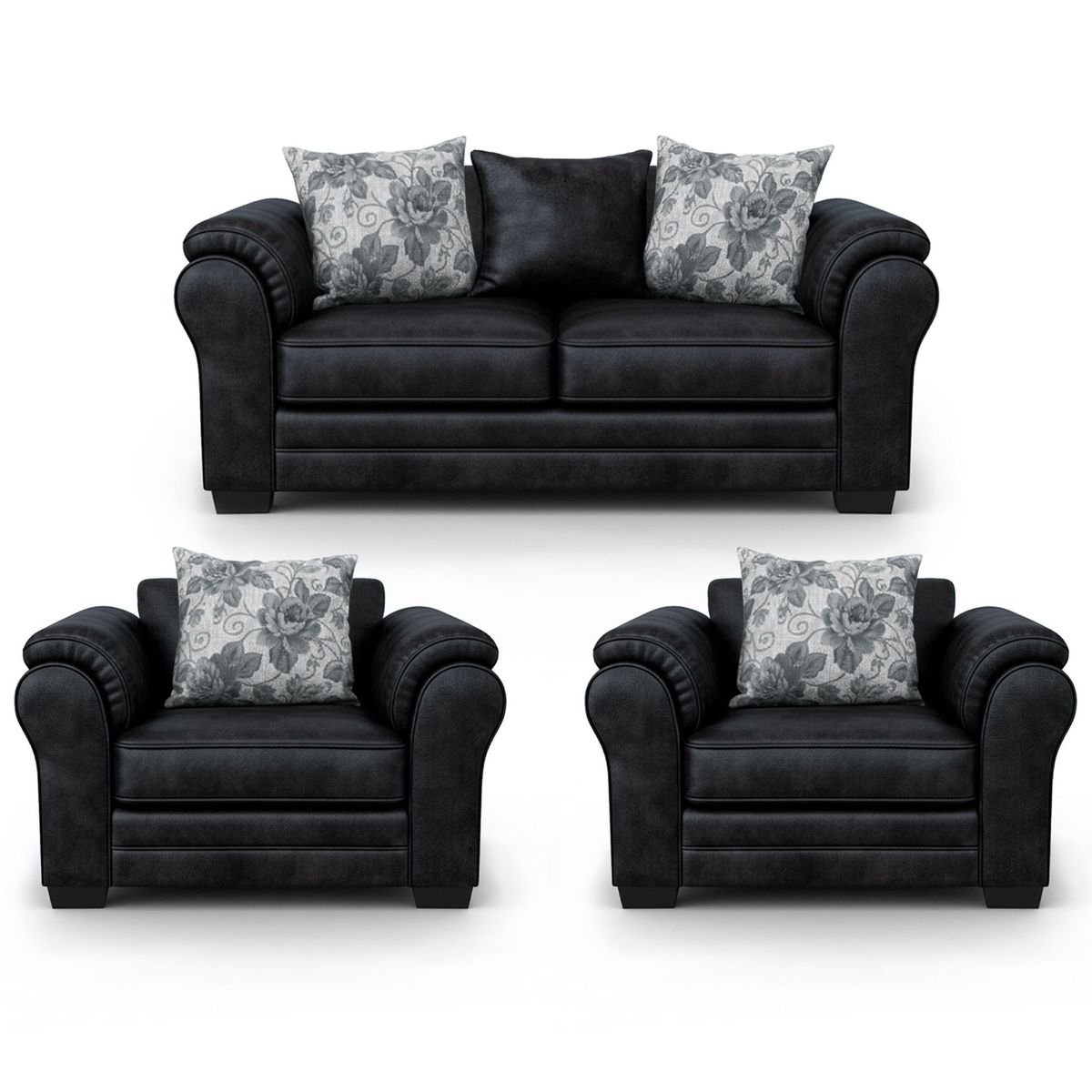 AMERICA DECORA - Living 5 Cuerpos 3+1+1 XL Con Resorte Estructural Grandón Envejecido