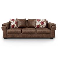 Sofá 4 Cuerpos XL Con Resorte Estructural Grandón Envejecido