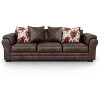 Sofá 4 Cuerpos XL Con Resorte Estructural Grandón Envejecido