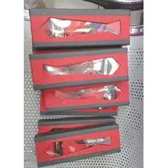 XPRESS RECHARGE - Set Corbata con Pañuelo, 2 Colleras y sujetador - Elegante Hombre