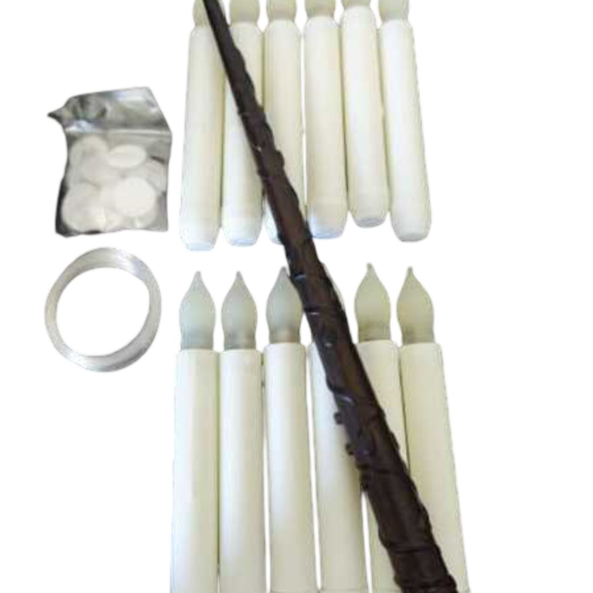 GENERICO - Velas Flotantes Harry Potter 12 Unidades 1 Varita Mágica