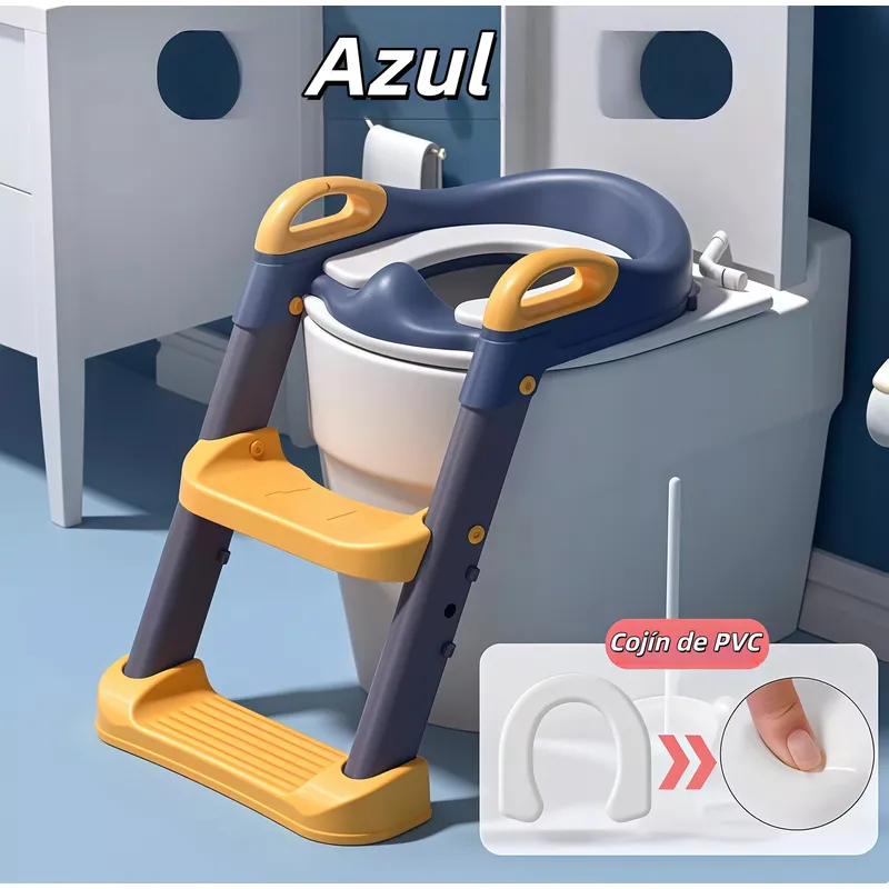 OASIS - Asiento Adaptador Escalera Inodoro Wc Para Niños Acolchado