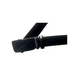 XPRESS RECHARGE - Cinturón Hombre Negro con Hebilla Automática Ajustable Elegante Formal