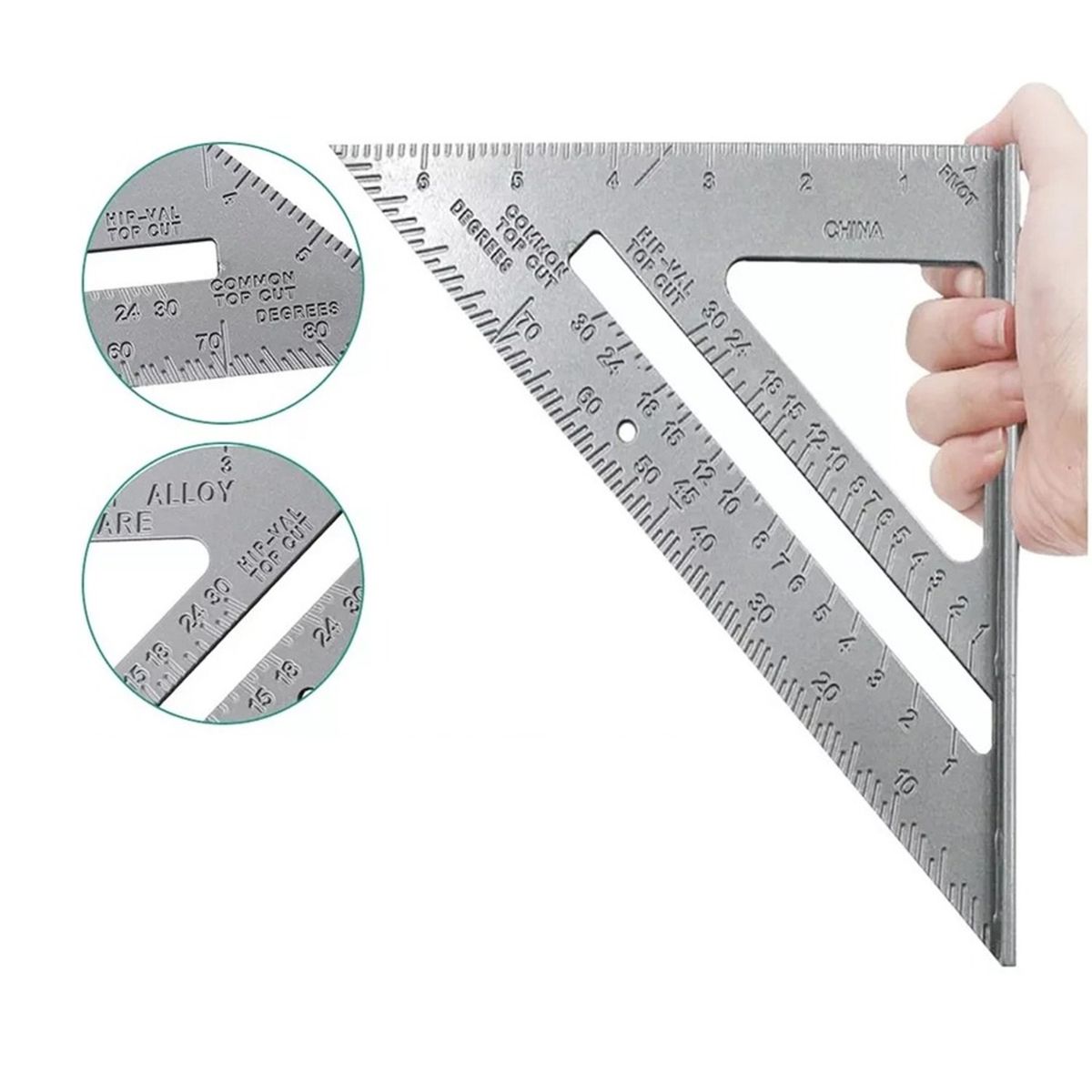 GENERICO - ESCUADRA RÁPIDA DE ALUMINIO MACIZO CARPINTERÍA