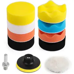 GENERICO - KIT DE 11 PIEZAS ESPONJAS PULIR ALMOHADILLAS PARA AUTO