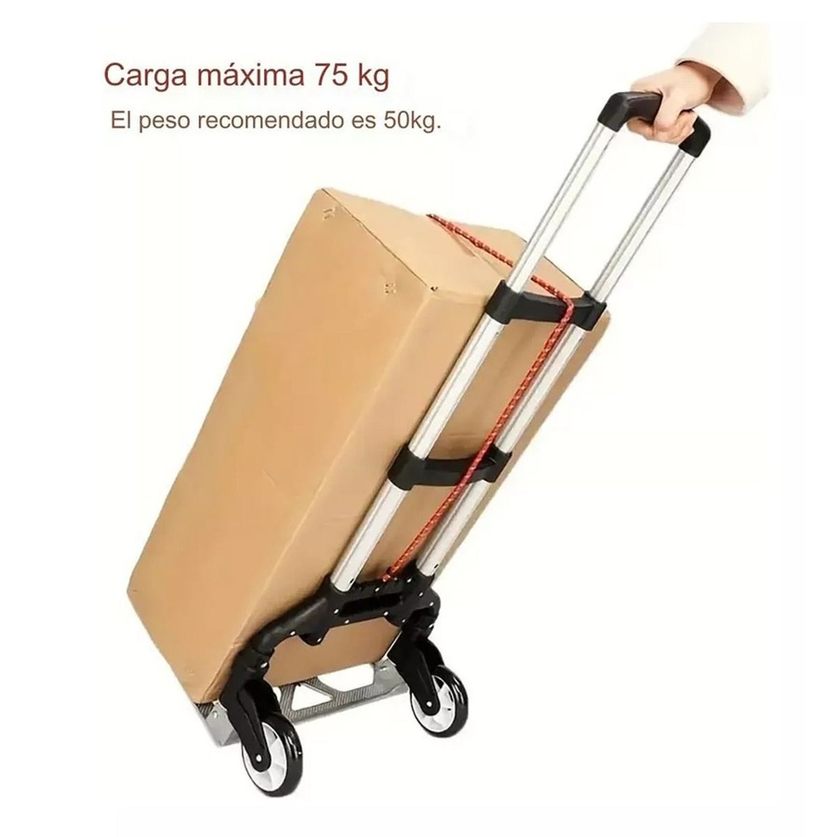 GENERICO - CARRO PLEGABLE DE CARGA ALUMINIO TIPO YEGUA 70 KILOS MÁXIMO