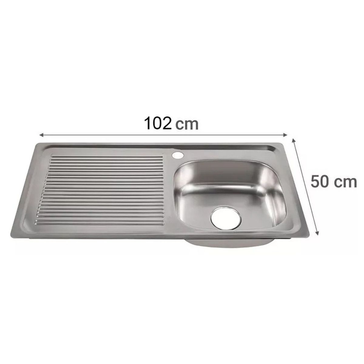 GENERICO - LAVAPLATOS ACERO INOXIDABLE 102 X 50CMS