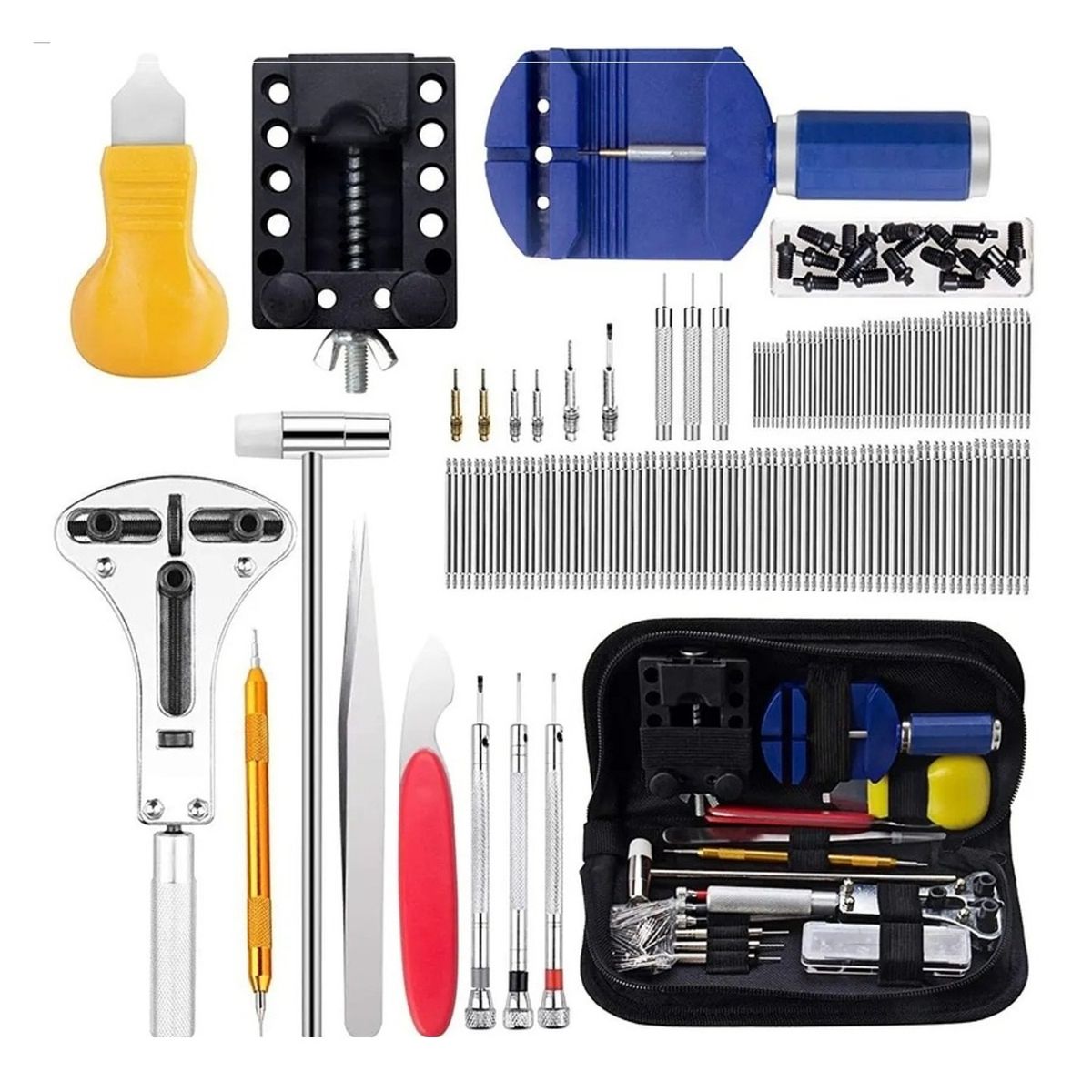 GENERICO - KIT HERRAMIENTAS REPARACIÓN DE RELOJES 147 PCS