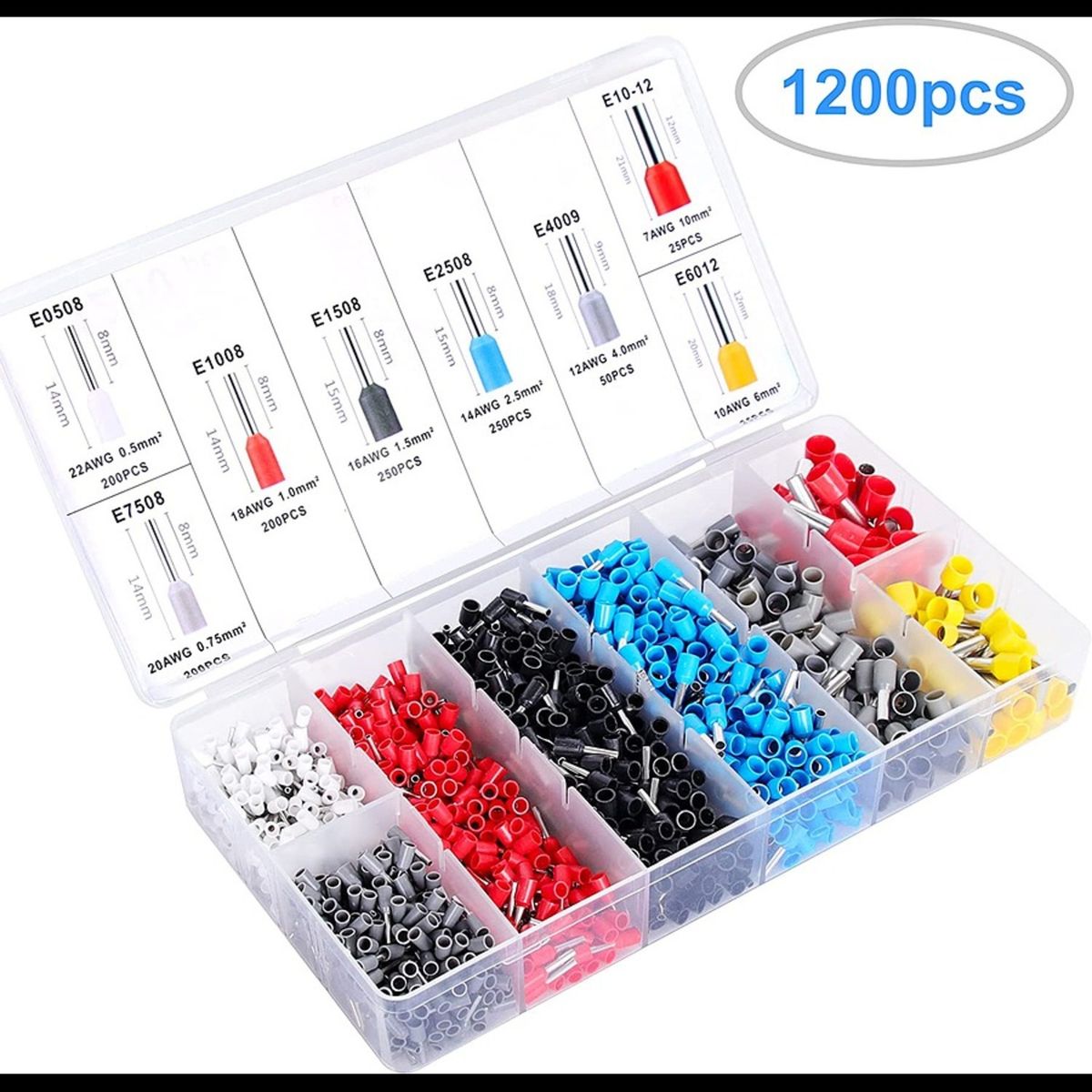 GENERICO - ALICATE CRIMPEADORA PRENSA TRINQUETE + 1200 TERMINALES