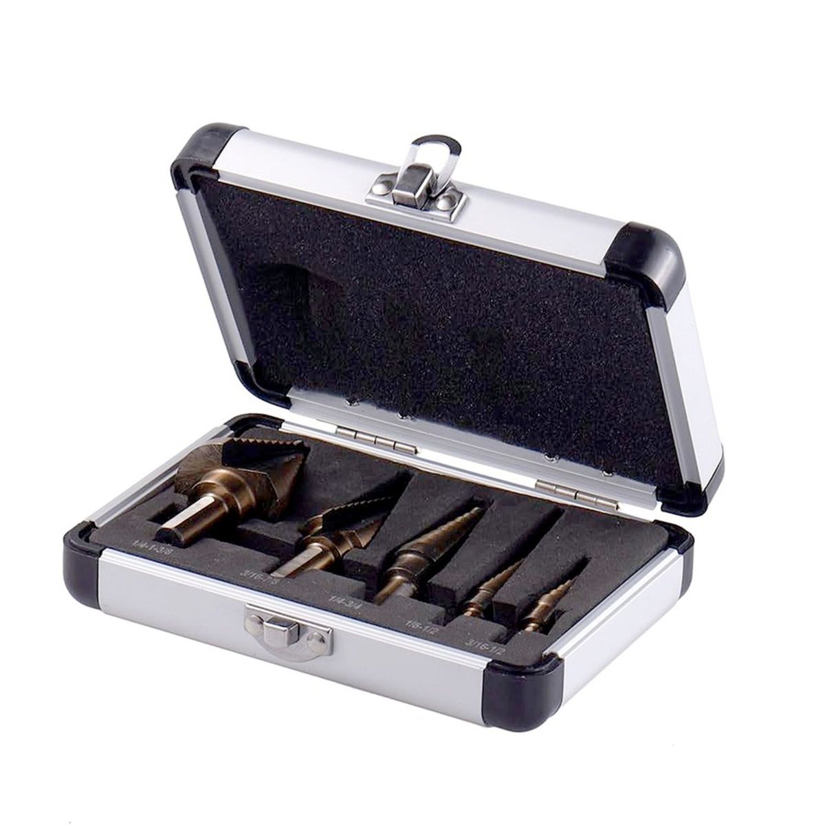 GENERICO - BROCAS CONICAS PASO A PASO COBALTO + MALETA