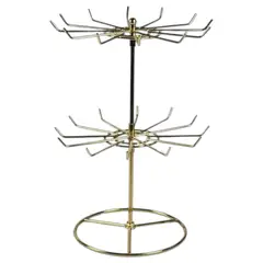 GENERICO - Exhibidor giratorio metálico 2 niveles para collares pulseras Gms