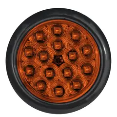 STARK - FOCO TRASERO LED 4 PULG AMBAR 12 Y 24 VOLTS
