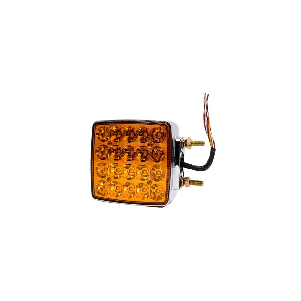 STARK - FOCO CUADRADO BICOLOR ROJO/AMBAR LED 10/30 VOLTS DER