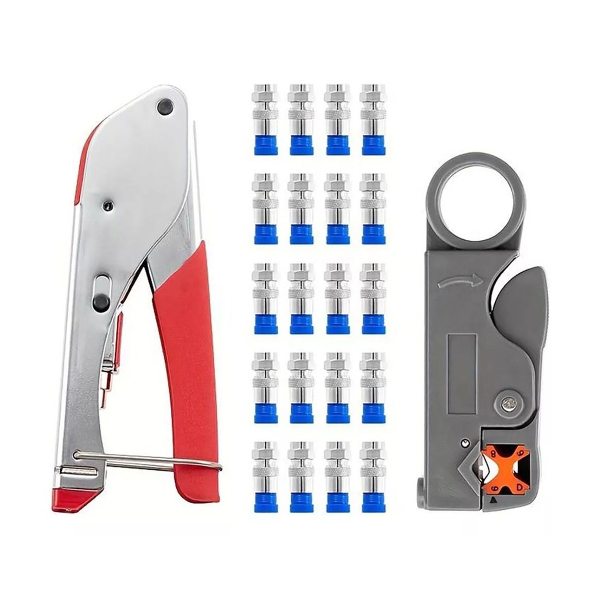 GENERICO - KIT DE HERRAMIENTAS PARA REDES CRIMPEADORA PELACABLE