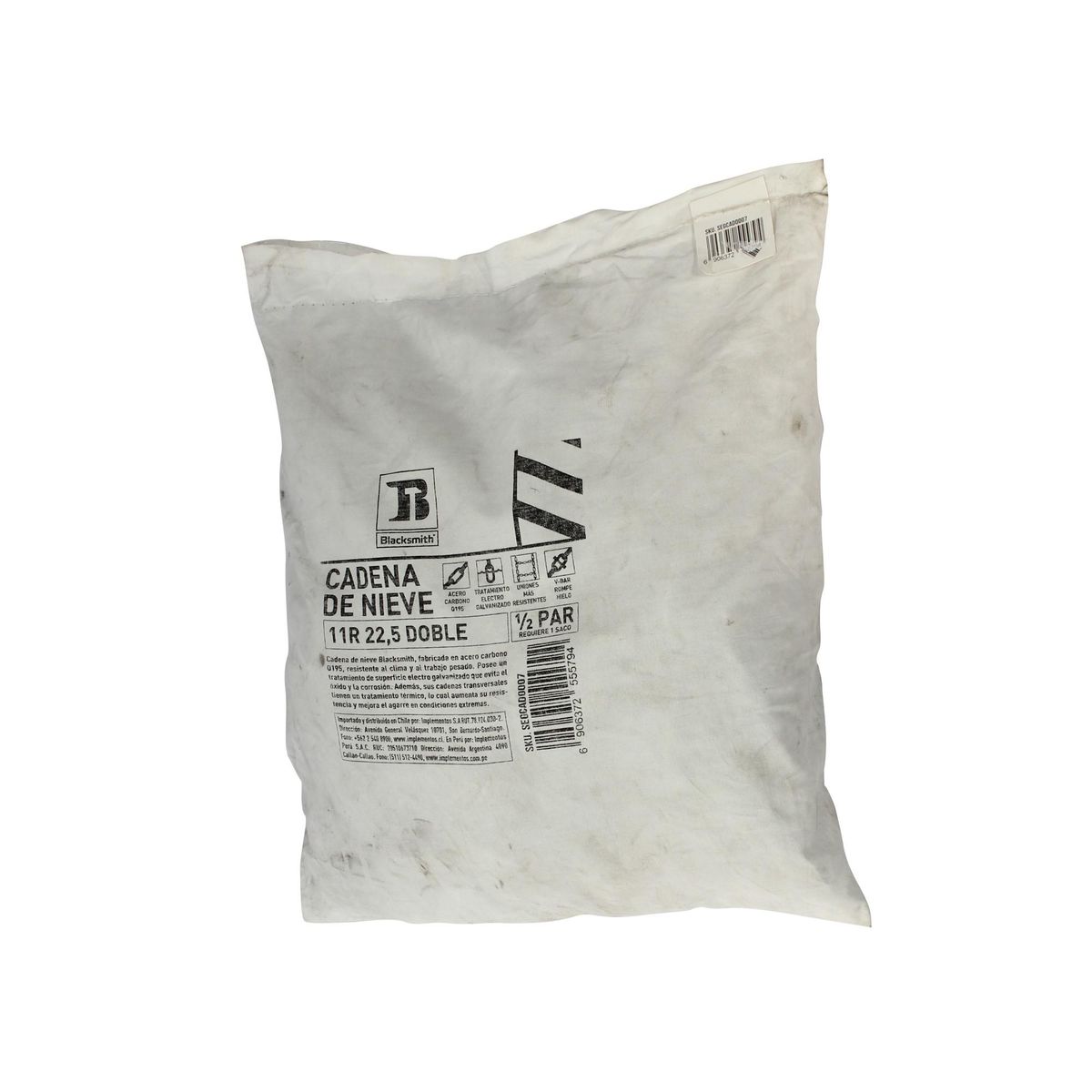 BLACKSMITH - Cadena De Nieve Para Camión 11r 22,5 Doble