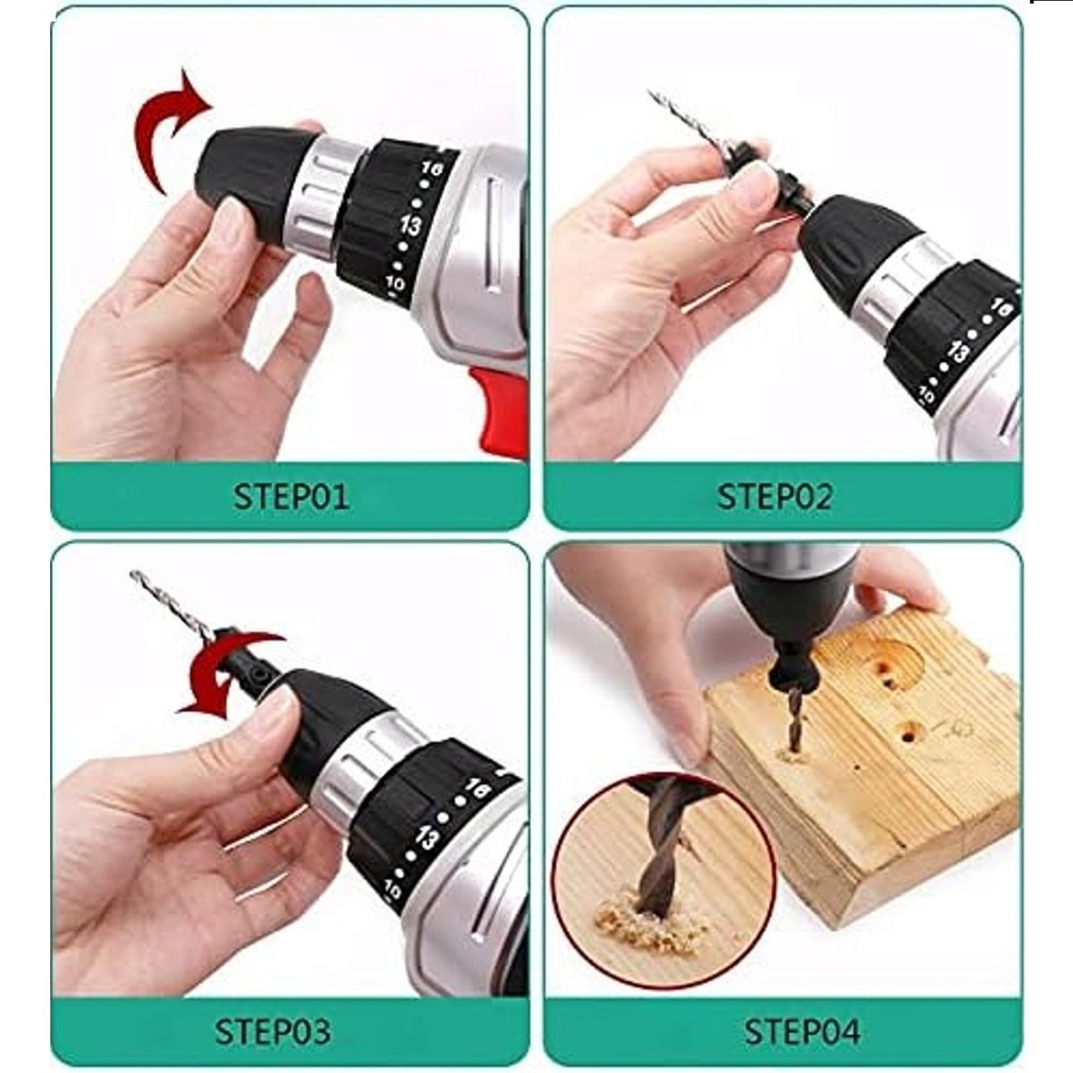 GENERICO - SET 5 UDS BROCAS AVELLANADORES MADERA CARPINTERÍA