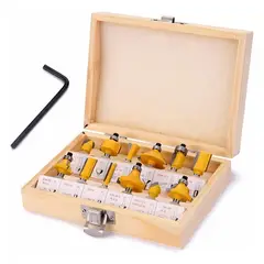 GENERICO - JUEGO DE 12 BROCAS FRESAS MADERA ROUTER 635MM 14