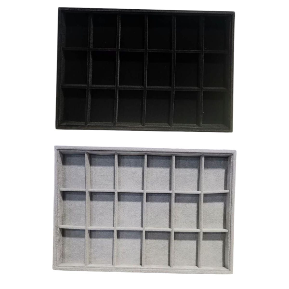 GENERICO - Bandeja grande Organizadora de Terciopelo para Joyas 18 Gms