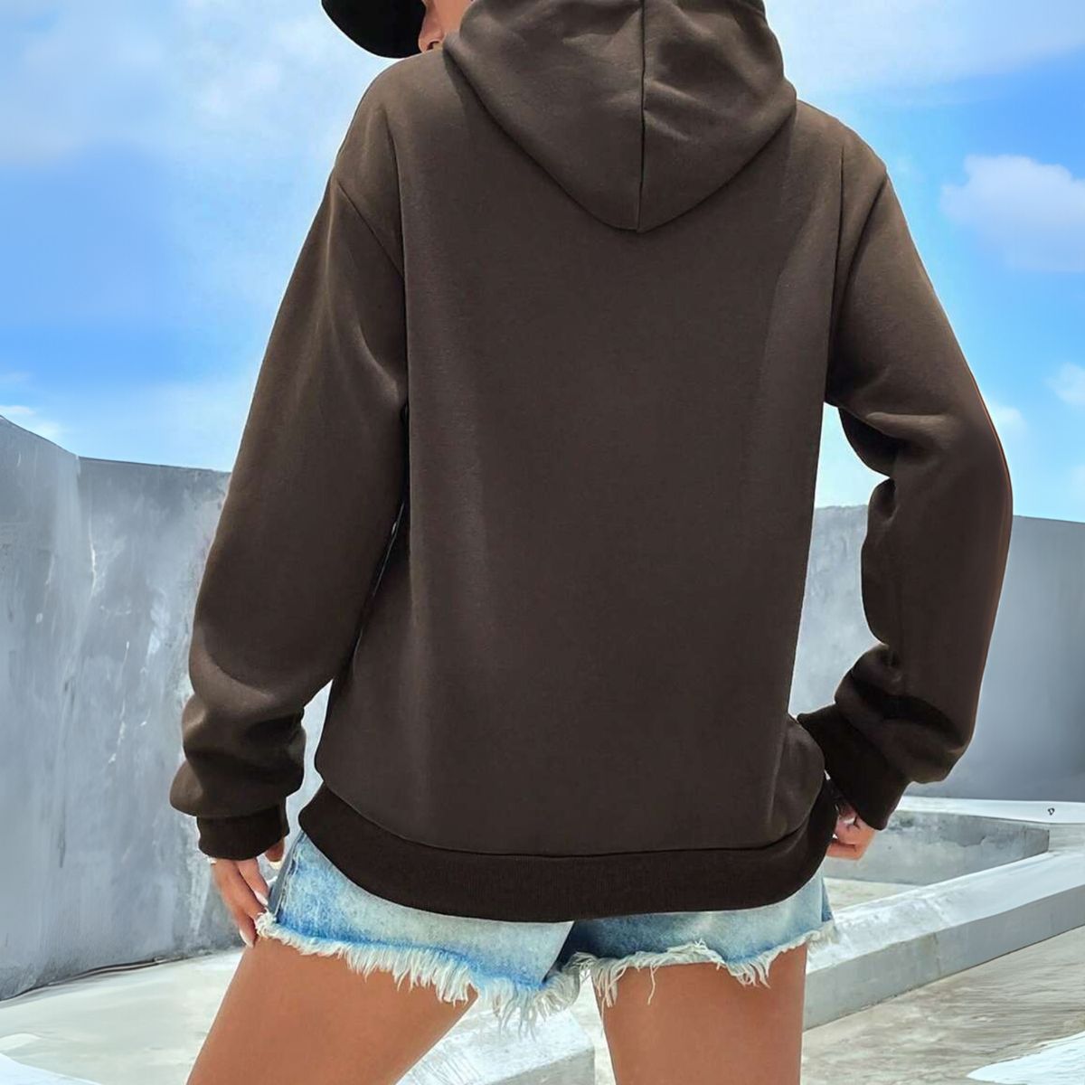 DESIGNERS - Polerón Mujer Algodón con Capucha  Básico Suave Premium