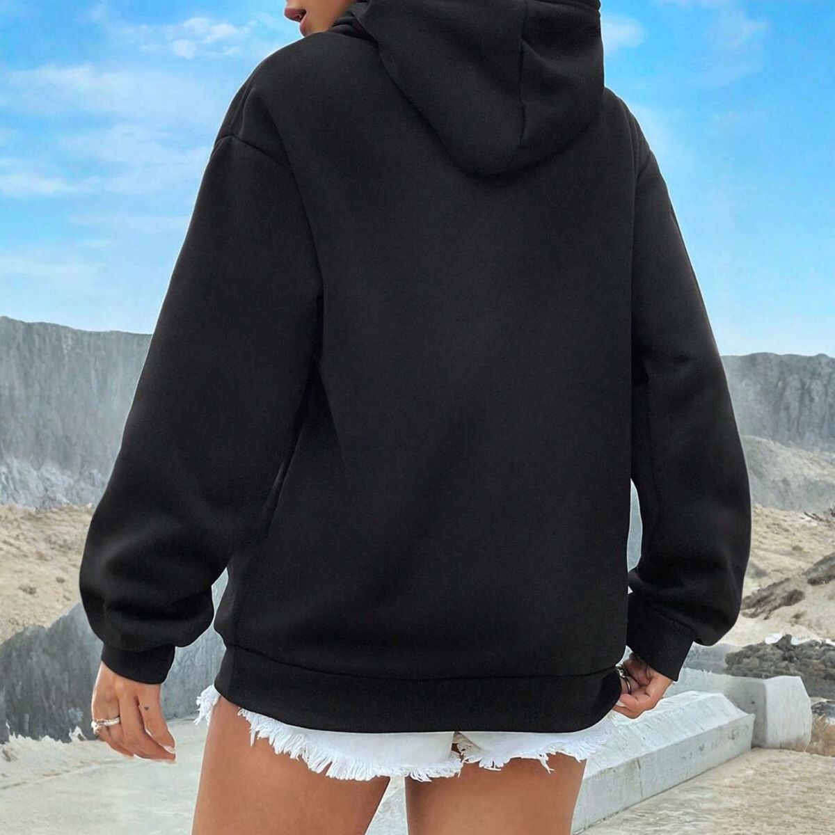 DESIGNERS - Polerón Mujer Algodón con Capucha  Básico Suave Premium