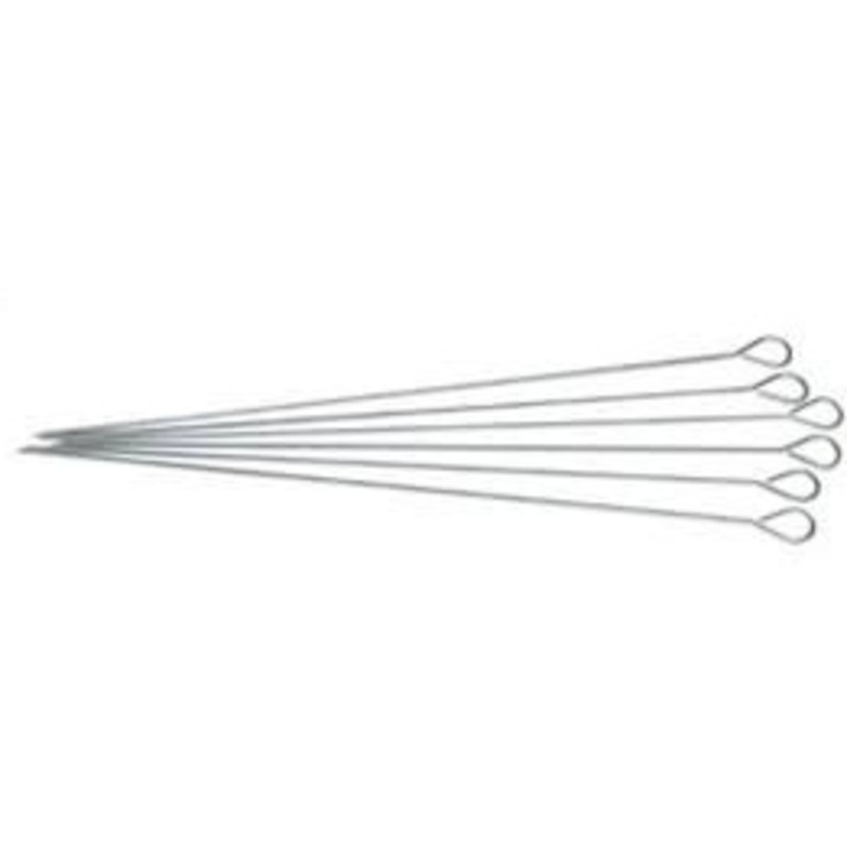 WAYU - SET DE 6 PINCHOS BROCHETAS ANTICUCHO METAL DE 50 CENTIMETROS