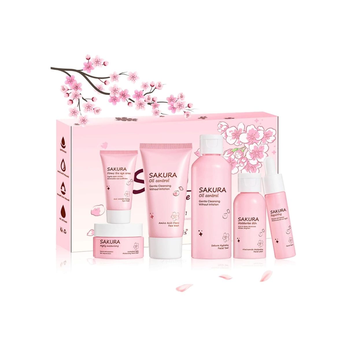 GENERICO - Set Skincare Serum + Rutina Facial Completa Colageno  Sakura