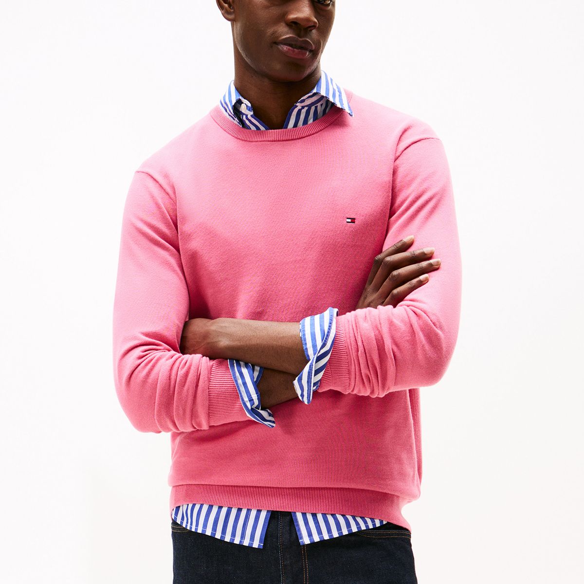 TOMMY HILFIGER - Sweater Essential C-Neck Rosado Tommy Hilfiger