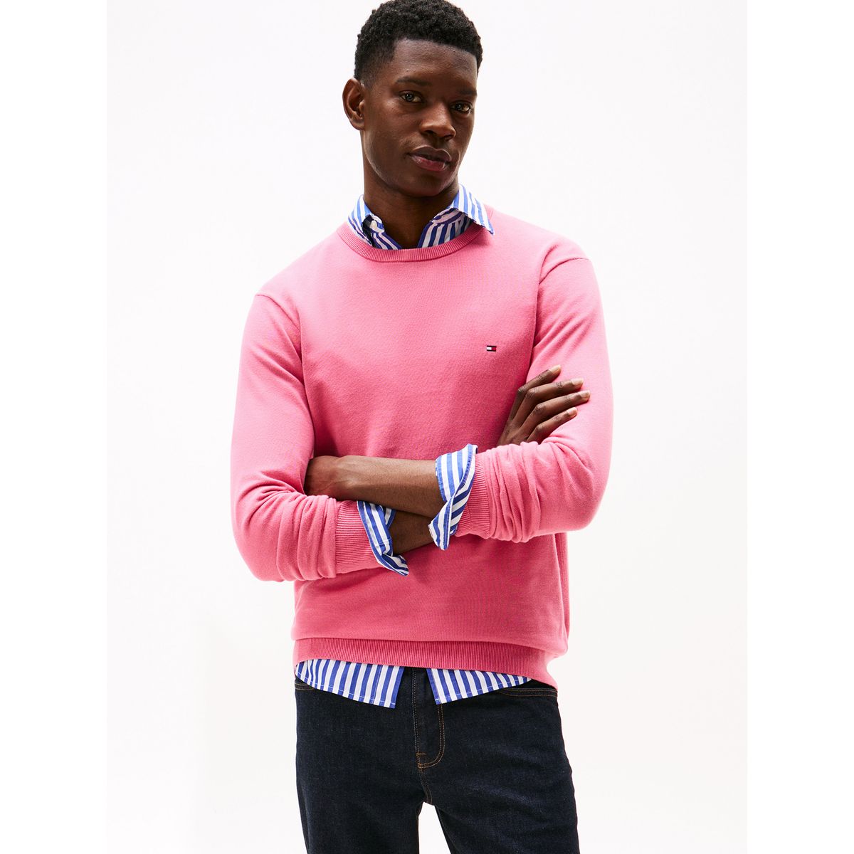 TOMMY HILFIGER - Sweater Essential C-Neck Rosado Tommy Hilfiger