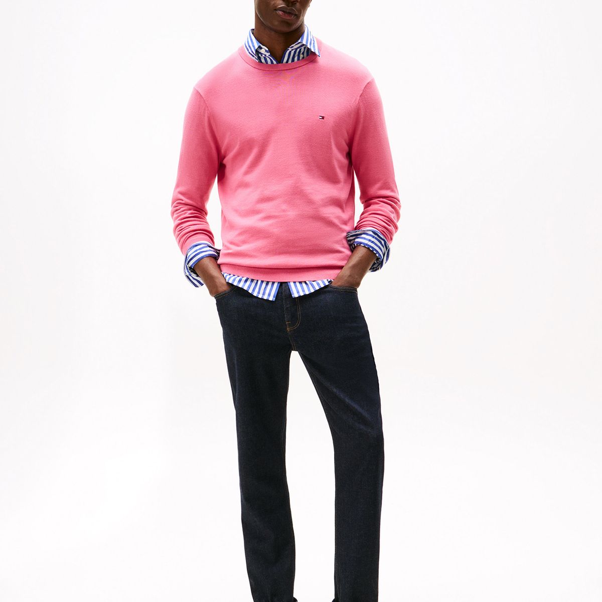 TOMMY HILFIGER - Sweater Essential C-Neck Rosado Tommy Hilfiger