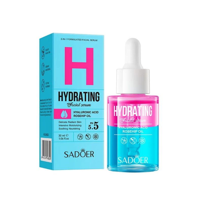 GENERICO - Serum Facial 2 en 1 Acido Hialuronico y Aceite De Rosa Mosqueta 30ml