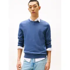 TOMMY HILFIGER - Sweater Essential C-Neck Azul