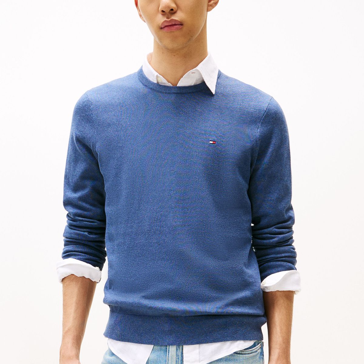 TOMMY HILFIGER - Sweater Essential C-Neck Azul Tommy Hilfiger