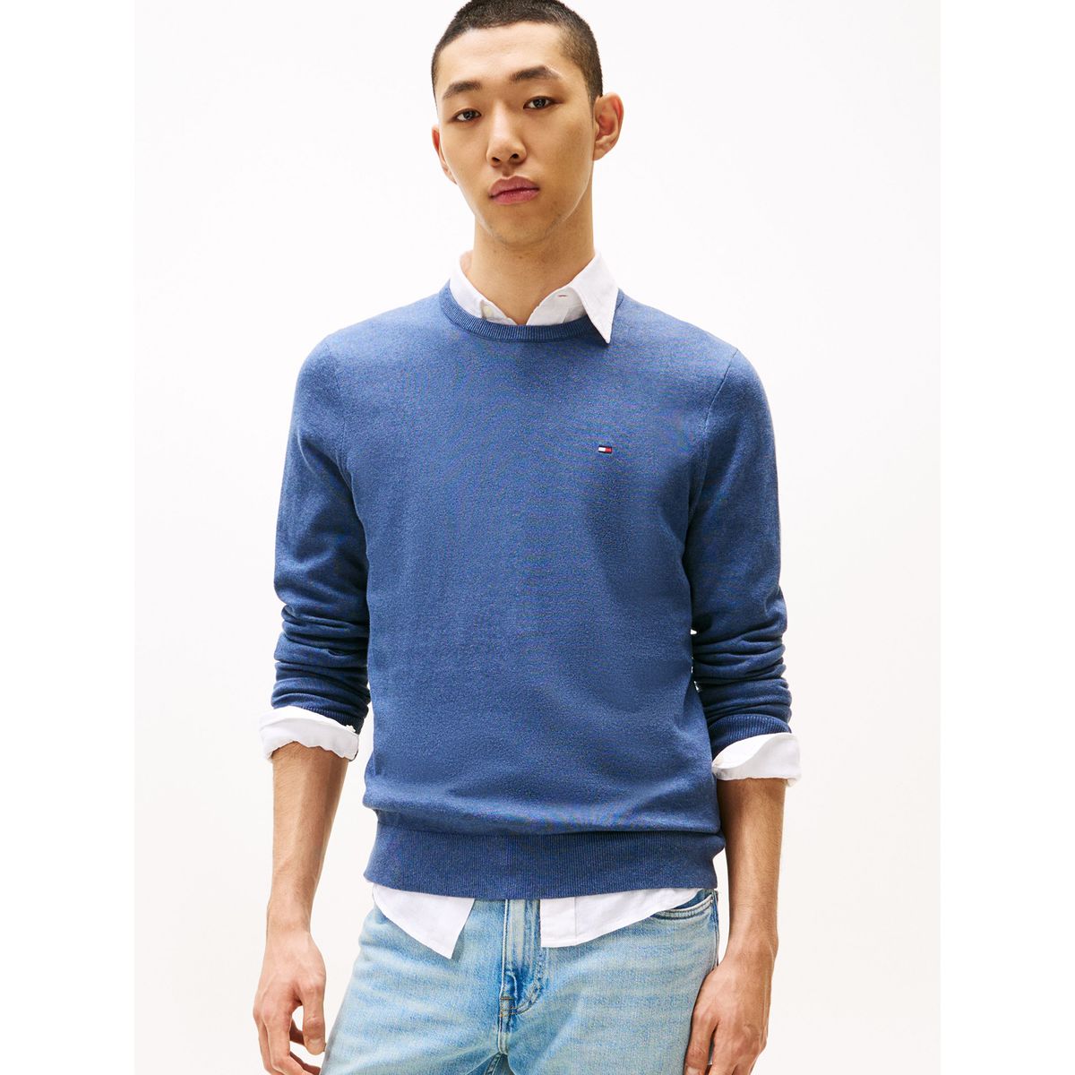 TOMMY HILFIGER - Sweater Essential C-Neck Azul Tommy Hilfiger