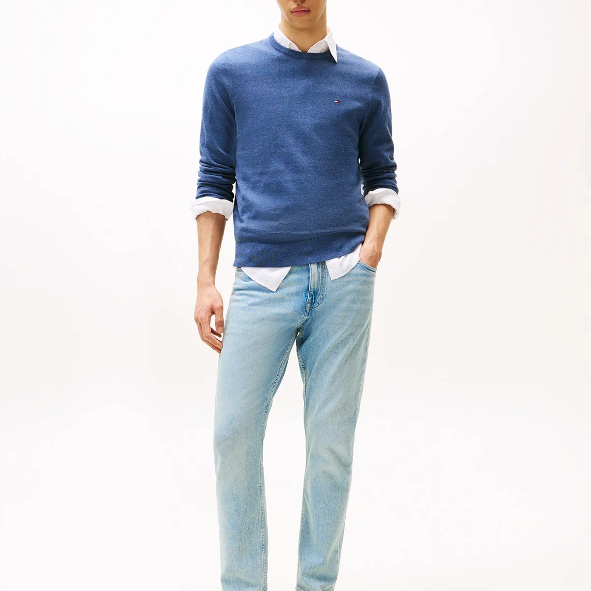 TOMMY HILFIGER - Sweater Essential C-Neck Azul Tommy Hilfiger