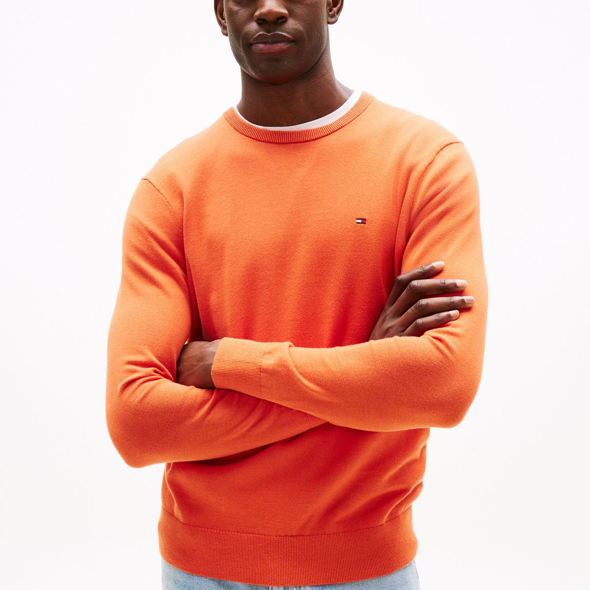 TOMMY HILFIGER - Sweater Essential C-Neck Naranjo Tommy Hilfiger