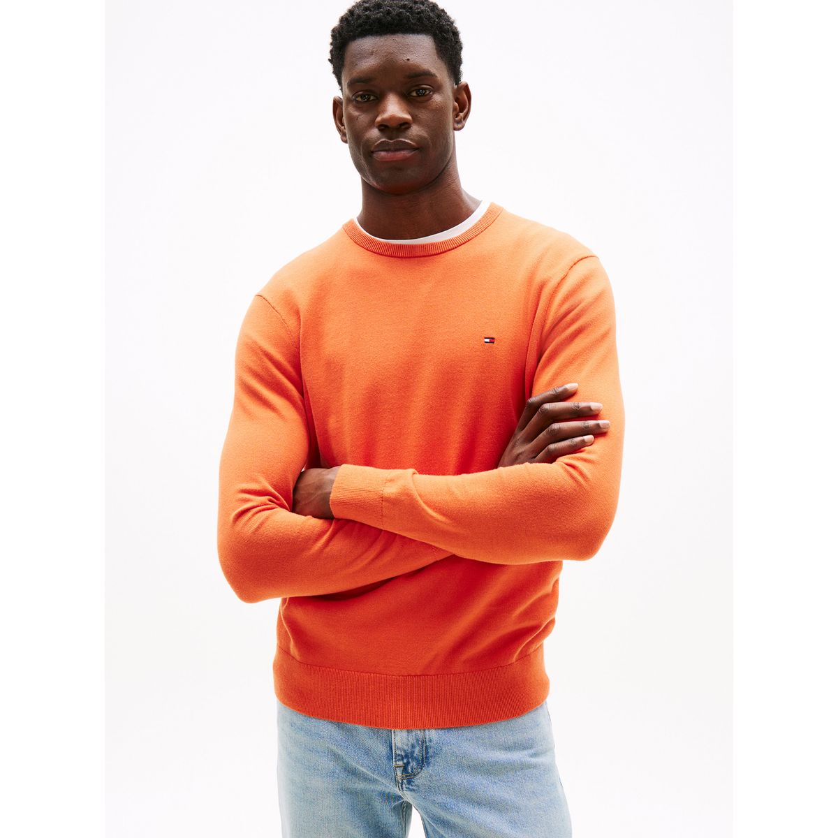 TOMMY HILFIGER - Sweater Essential C-Neck Naranjo Tommy Hilfiger