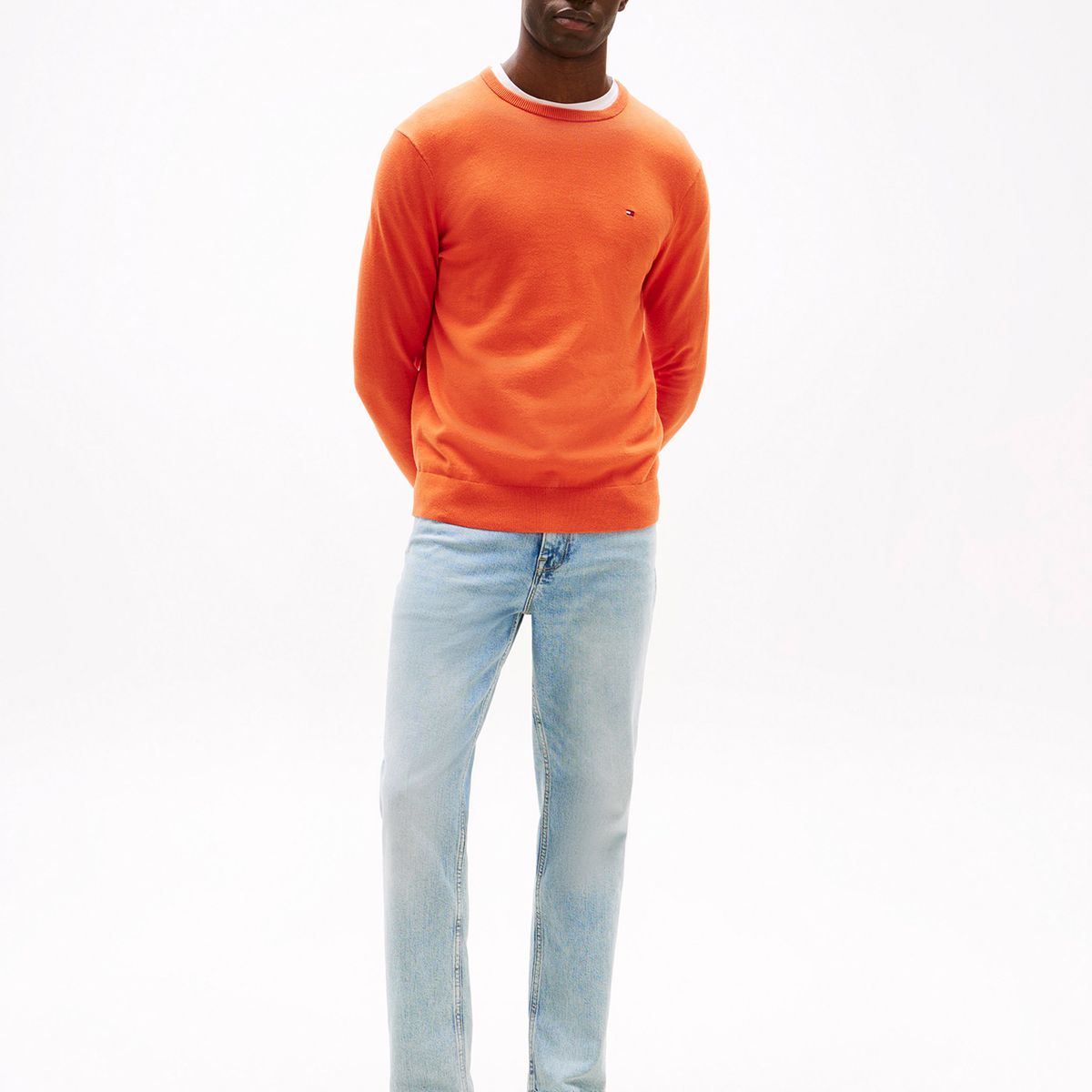 TOMMY HILFIGER - Sweater Essential C-Neck Naranjo Tommy Hilfiger