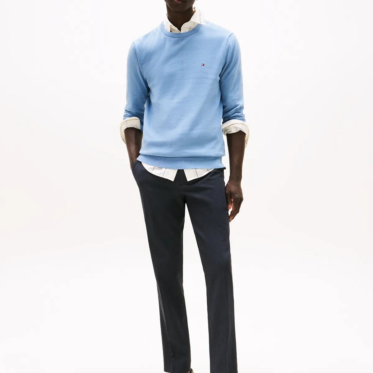 TOMMY HILFIGER - Sweater Essential C-Neck Celeste Tommy Hilfiger