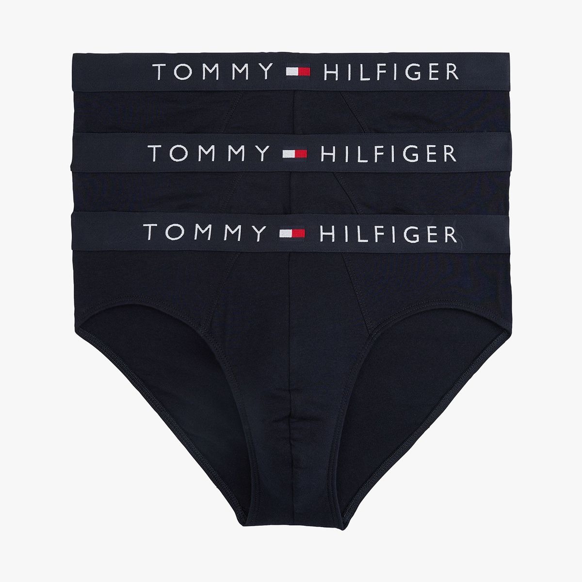 TOMMY HILFIGER - Pack De 3 Slip Con Logo Azul Tommy Hilfiger